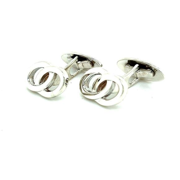 Tiffany & Co Cufflinks Sterling Silver 10 Grams Estate TIF916 - Picture 3 of 7